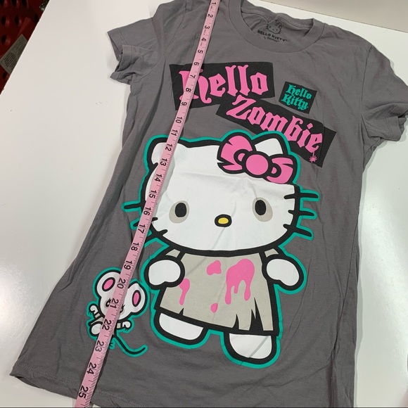 Hello Kitty Sanrio 2010 Zombie Kitty Graphic Tee With Mouse Friend Womenâs Small - Picture 5 of 9